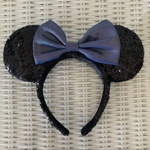Black and Blue Minnie Mouse Ears